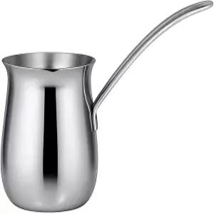 나티에 20온스 스테인리스 스틸 터키식 커피 버터 포함 팬 드립 소스 메이커 초콜릿 밀크 워머 스토브탑