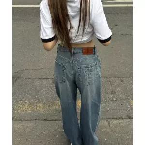 매장정품 캘빈클라인 진 CALVIN KLEIN JEANS Capsule인더시티 여성 와이드레그 미드블루 47F453G Q1B 47F45