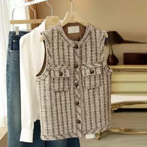 헤레이스 트위드 레더 베스트YMSH25FW136 1149990