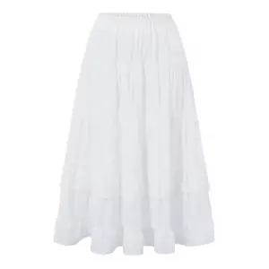 [미니멈에브리데이][미니멈 에브리데이]허리 밴딩 티어드 셔링 플레어 롱 스커트 (EC2