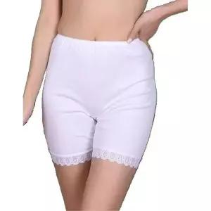 [하프클럽/]밑단 꽃무늬 레이스 순면 여성 3부 속바지 깔끔한속옷