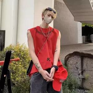 EAMT 여자 청 캐주얼 여름 패치 워싱 허리 밴딩 청반바지 순면 반 5부 EUNG2