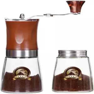 바누아트 수동 커피 그라인더 스타일의 스테인리스 휴대용 브루 세라믹 원뿔형 선물 드립 터키 버 스틸