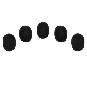 [미국배송] EBOOT 5팩 미니 사이즈 라펠 헤드셋 마이크 윈드스크린 블랙