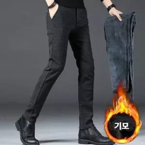 [하프클럽/]기모 따뜻한 슬렉스 겨울 정장 바지 방한 일자 슬랙스