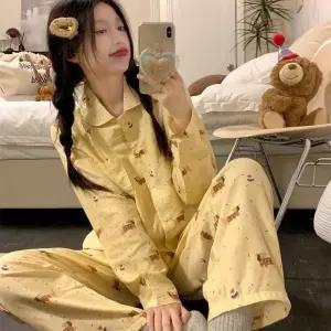 학생 잠옷 컴포트 캐릭터 도트 긴팔 카디건 봄가을 세트 커플 잠옷세트 원픽1