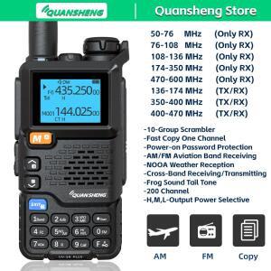 Quansheng UV 5R Plus 워키 통 Am 양방향 라디오 방송국 수기 햄 아마추어 무선 세트 장거리