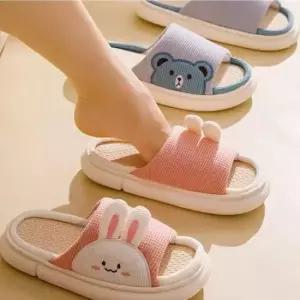 [라일리] Rly 여름 커플 토끼 곰돌이 슬리퍼 발편한 사무실 슬
