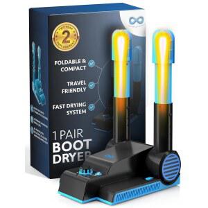 영원한 편안함 접이식 컴팩트 부츠 드라이어 및 워머 u2013 조용한 열 송풍기, 사용하기 쉬운 빠른 2시간 건조 탈취기, 확장 가능한 튜브, 운동화용 전기 신발 건조기(1켤레)