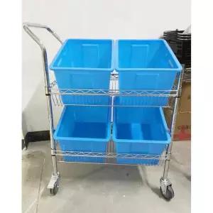 2단 피킹카트 업소용 조립 카트 바구니 이동식 선반 트롤리