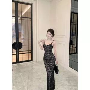 여사친 원피스 치마 여름 레이스 펀칭 힙업 나시 머메이드 원픽2