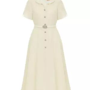 [미니멈]MZBAWO5200CR플레어 카라 원피스_JK