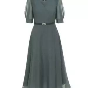 [미니멈]M1BGWO3910GN 시스루  플레어  원피스_JK