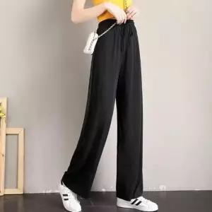 [라일리여성의류] Rly 밴딩 쿨 팬츠 와이드 아이스 고무줄 슬랙스 바지