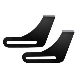 벤치 그라인더 보호 공구 받침대 2개, 9.84인치 스틸 브래킷 부품, 연마기 교체 백 플레이트 와셔 패드, 금속 가공 수리 검은색