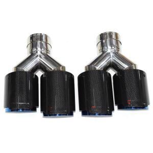 자동차 배기 팁 유니버설 4구 포지드 스테인리스 스틸 머플러 파이프 테일