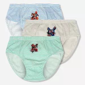 [레노마 이너웨어]헬로카봇 남아용 삼각 팬티 3매세트_1