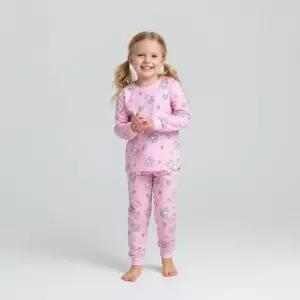 [레노마 이너웨어]마이멜로디 아동용 피치 기모 9부 내복세트