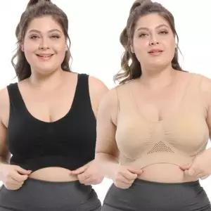 [하프클럽/]빅사이즈 편안한 브라탑 여성 체형커버 노라인