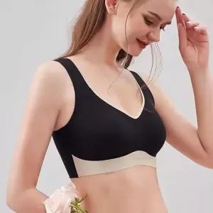 [하프클럽/]배색 집업 스포츠브라 운동 여성 래쉬가드 브라