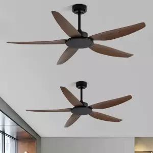 거실 실링팬 빈티지 레트로 천장형 우드 에어서큘레이터 대형 거실등 리모컨 침실 카페