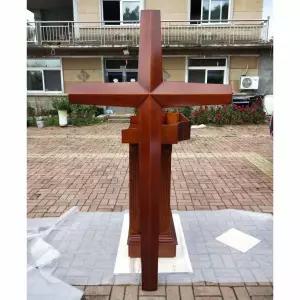 강단용 십자가조명 대형 기독교 LED 라이트 예배실 거실 교회 원목 오크