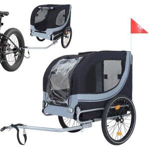 자전거용 대형 반려견 트레일러, 18.9인치 바퀴가 달린 반려견용 접이식 자전거 120LB 용량의 올터레인 반려동물 캐리어, 범용 커플러