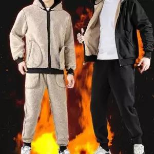 [하프클럽/]양털기모셋업 후드 트레이닝복 운동복팬츠