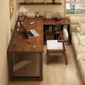 코너 책상 사무용 튼튼한 서재 기역자 데스크 공부방 테이블 자 컴퓨터 학생 옷걸이 책장