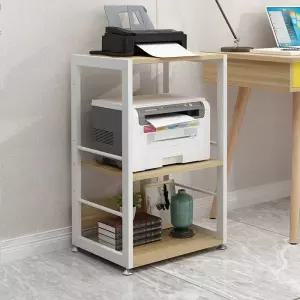 사무실 프린터 거치대 이동식 프린트 랙 수납장 테이블 프린터기 바퀴 사무용 다이 월넛