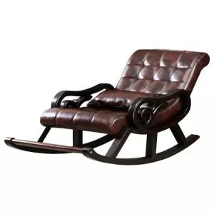 흔들의자 엔틱 스윙체어 독서 가죽 리클라이너 라탄 원목 감성 시니어 앤티크 휴식