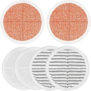 6팩 걸레 패드 교체 비셀 스핀웨이브 2124 2039 2037 2039A 시리즈 스팀 호환 하드 바닥 청소 키트용