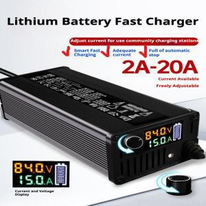 88.2V 25A 조절식 배터리 충전기 54.6V 67.2 84 LiFePO4 리튬 이온 LTO