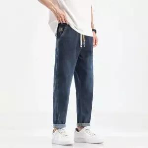 픽호샵 바지 남자 여름 키작남 청바지 슬림핏 배기 배기핏 트렌드 허리밴딩 꾹2