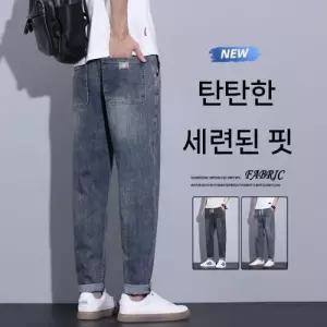 픽호샵 팬츠 남성용 캐주얼 청바지 밴딩 배기 배기핏 테이퍼드 춘추 스판 키작남 꾹3