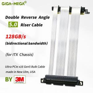 PCIe 5.0 X16 라이저 케이블 [ RTX5090 ] 차폐형 초고속 수직 마운트 게이밍 Express Gen5
