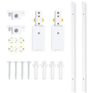 VANoopee H 트랙 조명 레일 키트, 6.6피트 타입 화이트, 엔드 캡 및 라이브 피드 커넥터 포함, 단일 회로 120V 스타일 시스템과 호환, LED 헤드용