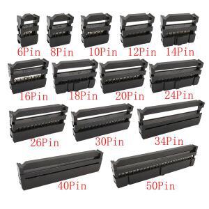 10Pcs FC 6P/8/10/12/14/16/18/20/24/26/30/34/40/50 핀 2.54mm 피치 암 IDC 소켓 커넥터 리본 케이블