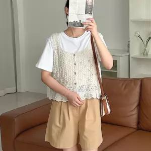 다잇템 여자 그물니트 크로쉐 여름조끼 피서룩 베스트 1179788