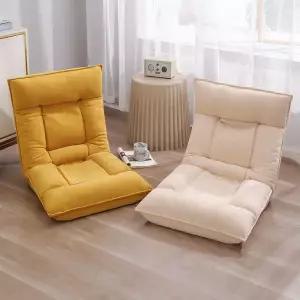 좌식 소파 등받이 접이식 침실용 1인 안락 패브릭 체어 폴딩