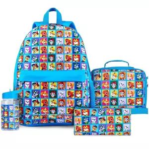 Paw Patrol 백팩 런치 박스 물병 필통 4피스 세트 남아 여아 책가방 피크닉 아동용 선물 161630