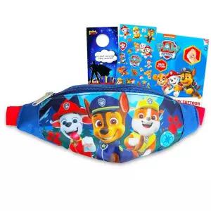 Paw Patrol 아동용 패니 팩 - 체이스, 마샬, 러블 플러스 스티커, 타투 등이 특징인 벨트 백 번들 | 남아용