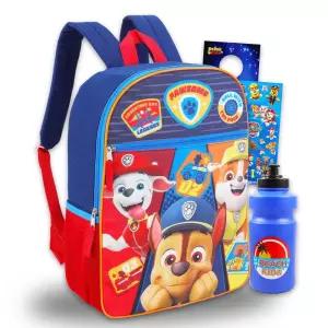 Paw Patrol 남아용 백팩 학교 가방 번들, 40.6cm(16인치) 백팩, 물병, 스티커, 기타 세트 161731