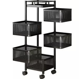 주방 트롤리 회전 다용도 회전서랍 수납함 주방트롤리 틈새 트레이 바퀴 수납 캐비닛 이동식