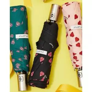 [롯데백화점]질스튜어트 [PETIT DIAMOND] 블랙 쁘띠패턴 3단자동 양산 겸용 우산 JAUM4E001BK