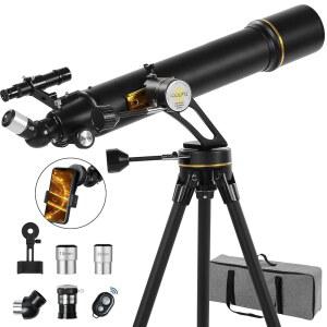 망원경 90MM 장착 마운트 구경 초보자를 고출력 무선 AZ 700MM 휴대폰 슬로우 어댑터 베르티스틸 위한 리모컨 블랙 가방 휴대용