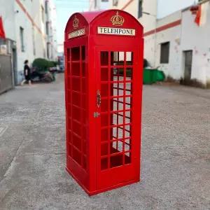 철제 전화부스 모형 인테리어 대형 촬영 전화기 복고풍 카페 공중전화부스 야외 공중전화박스