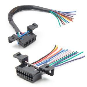 10 30cm 16핀 DIY OBD OBD2 OBDII 연장 케이블 커넥터 자동 자동차 스캐너 도구 진단