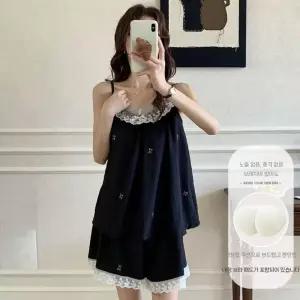 여름 MN 커플 잠옷세트 체리 파자마 패드 나시 반바지 세트 OOTD2