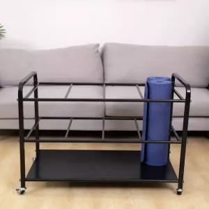 폼롤러 거치대 요가매트 소도구 보관함 프레임 이동식 학원 수납장 정리 진열대